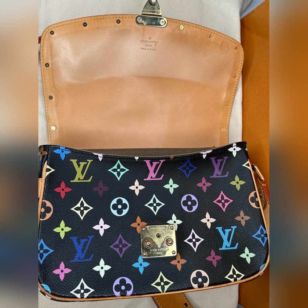 Louis Vuitton Black Multicolor Sologne Women's Bag - Picture 5 of 14
